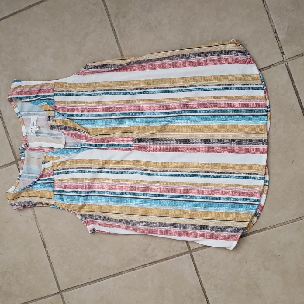 Eden & Olivia Sleeveless Striped Summer Top- S